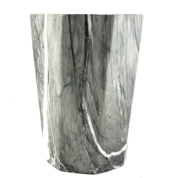 Max & Miles Gray and White Ceramic Marble Vase 700ML - Picture 2 of 5